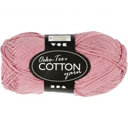 Cotton Yarn, light red, no. 8/4, L: 170 m, 50 g/ 1 ball [HOB-431220]