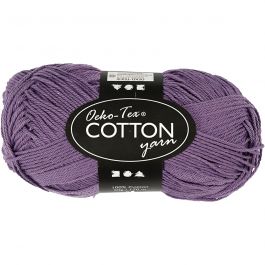 Cotton Yarn, purple, no. 8/4, L: 170 m, 50 g/ 1 ball [HOB-431260]