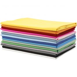 Fabric, assorted colours, W: 145 cm, 140 g, 15x2 m/ 1 pack [HOB-44095]