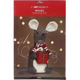 Christmas mouse, H: 30 cm, 1 pc/ 1 pack [HOB-441822]