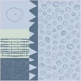 Fabric, blue, W: 145 cm, 140 g, 1 rm [HOB-443090]