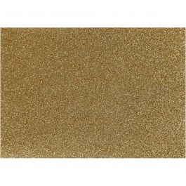 Iron on foil, gold, 148x210 mm, glitter, 1 sheet [HOB-44325]