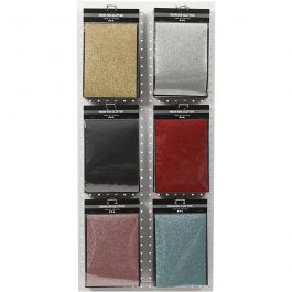 Iron on foil, assorted colours, 148x210 mm, glitter, 6x10 sheet/ 1 pack [HOB-44337]