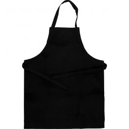 Apron, black, L: 70 cm, W: 55 cm, size 7-12 years, 210 g, 1 pc [HOB-44589]