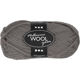 Melbourne Yarn, grey, L: 92 m, 50 g/ 1 ball [HOB-44701]