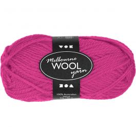 Melbourne Yarn, neon pink, L: 92 m, 50 g/ 1 ball [HOB-44709]