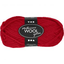 Melbourne Yarn, red, L: 92 m, 50 g/ 1 ball [HOB-44716]