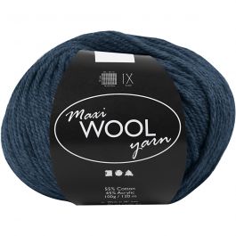 Wool yarn, blue, L: 125 m, 100 g/ 1 ball [HOB-447410]