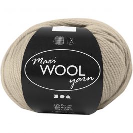 Wool yarn, sand mixture, L: 125 m, 100 g/ 1 ball [HOB-447416]
