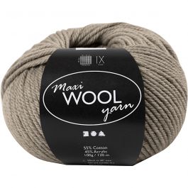 Wool yarn, grey, L: 125 m, 100 g/ 1 ball [HOB-447417]