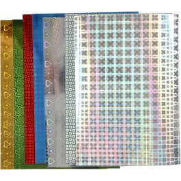 Holographic Paper, A4, 210x297 mm, 120 g, 8 ass sheets/ 1 pack [HOB-449470]