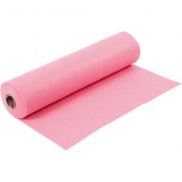 Craft Felt, pink, W: 45 cm, thickness 1,5 mm, 180-200 g, 5 m/ 1 roll [HOB-45010]