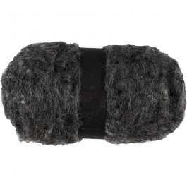 Carded Wool, natural grey, 100g