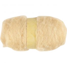 Carded Wool, light skin colour, 100g