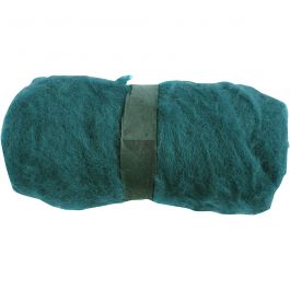 Carded Wool, green, 100g
