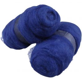 Carded Wool, royal blue, 2x100g