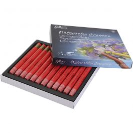 Watercolor Crayons, scarlet, 12 pc/ 1 pack [HOB-427334]