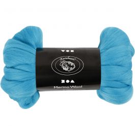 Merino Wool,  21 micron, turquoise, South America, 100g