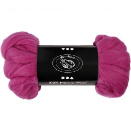 Merino Wool,  21 micron, violet-red, South America, 100g