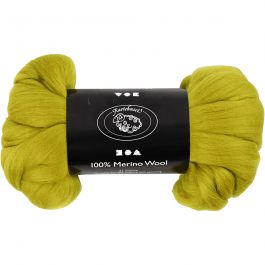 Merino Wool,  21 micron, lemon, South America, 100g