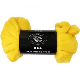 Merino Wool,  21 micron, sun yellow, South America, 100g