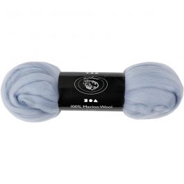 Merino Wool,  21 micron, ice blue, South America, 100g