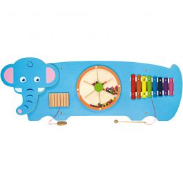 VIGA wooden activity board with elephant, size 91x32x4,6 cm, 1 pc [HOB-907660]