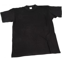 T-shirt, black, W: 40 cm, size 7-8 years, round neck, 1 pc [HOB-47222]