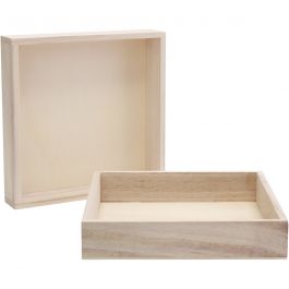 Wooden frames with edge, size 16,2x16,2x3 cm, 10 pc/ 1 pack [HOB-668216]