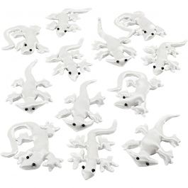 Fabric Creepy-Crawly, white, size 10-14 cm, 12 pc/ 1 pack [HOB-49513]