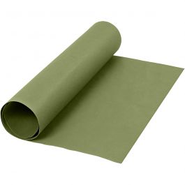 Faux Leather Paper, green, W: 50 cm, one coloured, 350 g, 1 m/ 1 roll [HOB-498941]