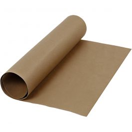 Faux Leather Paper, dark brown, W: 50 cm, one coloured, 350 g, 1 m/ 1 roll [HOB-498943]