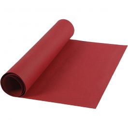 Faux Leather Paper, red, W: 50 cm, one coloured, 350 g, 1 m/ 1 roll [HOB-498946]