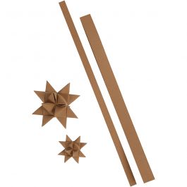 Star strips, natural, L: 44+78 cm, W: 15+25 mm, 350 g, 24 strips/ 1 pack [HOB-498950]