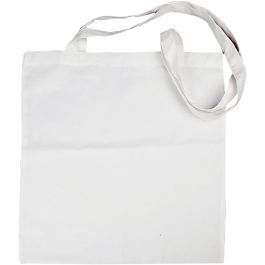 Shopping Bag, white, size 38x42 cm, 145 g, 10 pc/ 1 pack [HOB-499001]