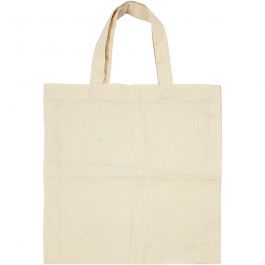 Shopping Bag, light natural, size 27,5x30 cm, 135 g, 5 pc/ 1 pack [HOB-49925]