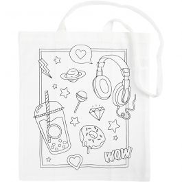 Tote bag, size 38x42 cm, 130 g, white, 1 pc [HOB-499908]