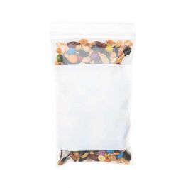 Grip Seal Bags 125x205mm with Write-on-Panel, PE 100 micron (100 pcs) [4WE58]