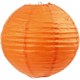 Rice paper lamp, orange, D: 20 cm, 1 pc [HOB-50003]