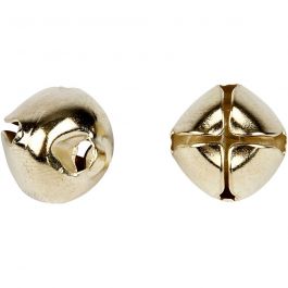 Bells, gold, D: 8+10+13 mm, 18 asstd./ 1 pack [HOB-500100]