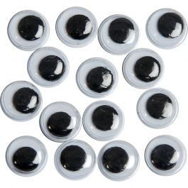 Googly Eyes, not sticky, D: 8 mm, 1000 pc/ 1 pack [HOB-501081]