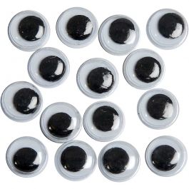 Googly Eyes, not sticky, D: 8 mm, 40 pc/ 1 pack [HOB-501082]