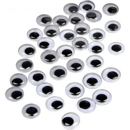 Googly Eyes, not sticky, D: 10 mm, 1000 pc/ 1 pack [HOB-501101]
