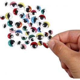 Googly Eyes, self-adhesive, D: 8-12 mm, 300 asstd./ 1 pack [HOB-50118]