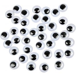 Googly Eyes, not sticky, D: 20 mm, 500 pc/ 1 pack [HOB-501201]