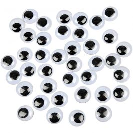 Googly Eyes, not sticky, D: 20 mm, 16 pc/ 1 pack [HOB-501202]