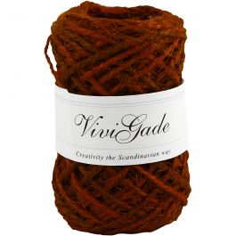 Natural Hemp, red, thickness 1-2 mm, 30 m/ 1 roll [HOB-503227]
