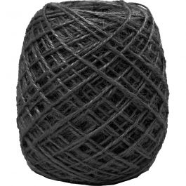 Natural Hemp, black, thickness 1-2 mm, 150 m/ 1 roll [HOB-503237]