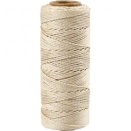 Bamboo Cord, off-white, thickness 1 mm, 65 m/ 1 roll [HOB-503482]