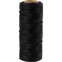 Bamboo Cord, black, thickness 1 mm, 65 m/ 1 roll [HOB-503483]